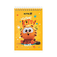 Блокнот Kite на спіралі Garfield А6, 48 аркушів, нелінований (GF25-196)