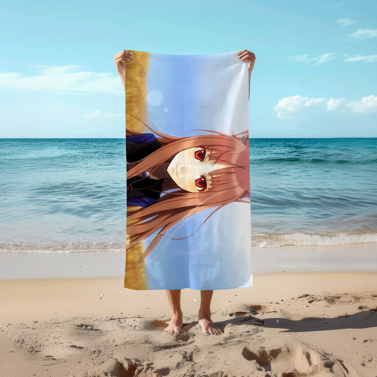 Аніме рушник Вовчиця та прянощі 78 на 140 см, код 88