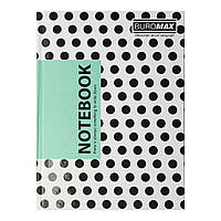 Блокнот Buromax Insolito А5 96 листів у клітинка з твердою обкладинкою бірюз (BM.24511102-06)