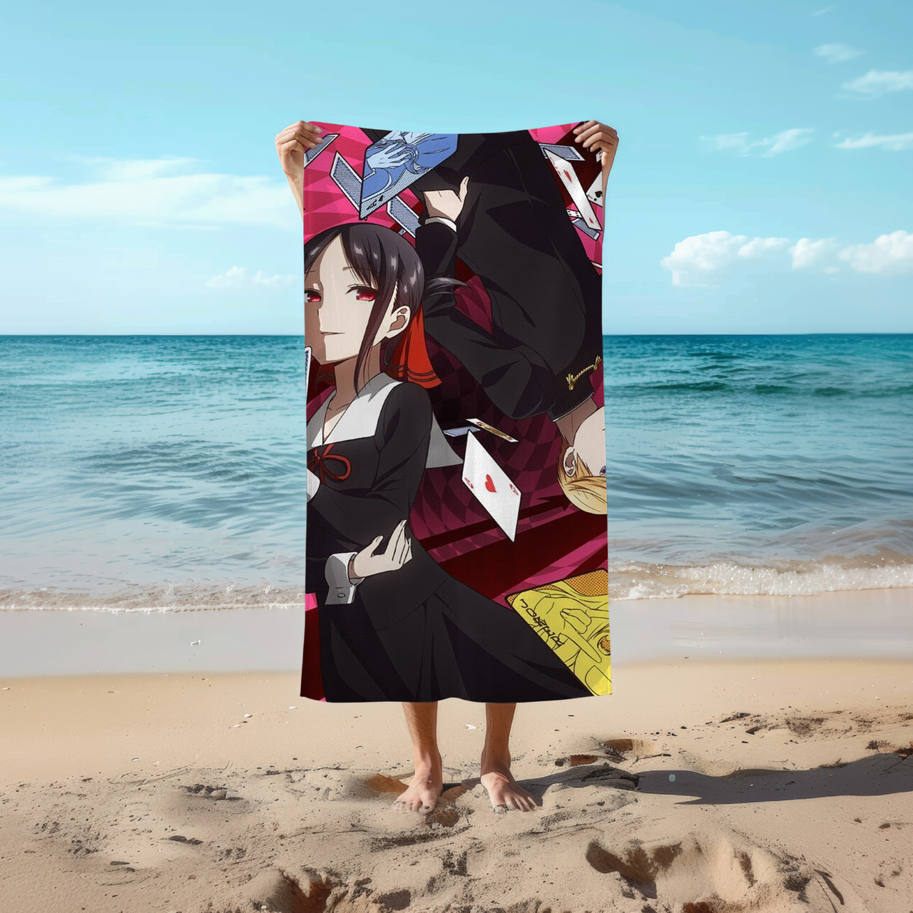 Аніме рушник Пані Кагуя: У коханні як на війні 78 на 140 см, код 99