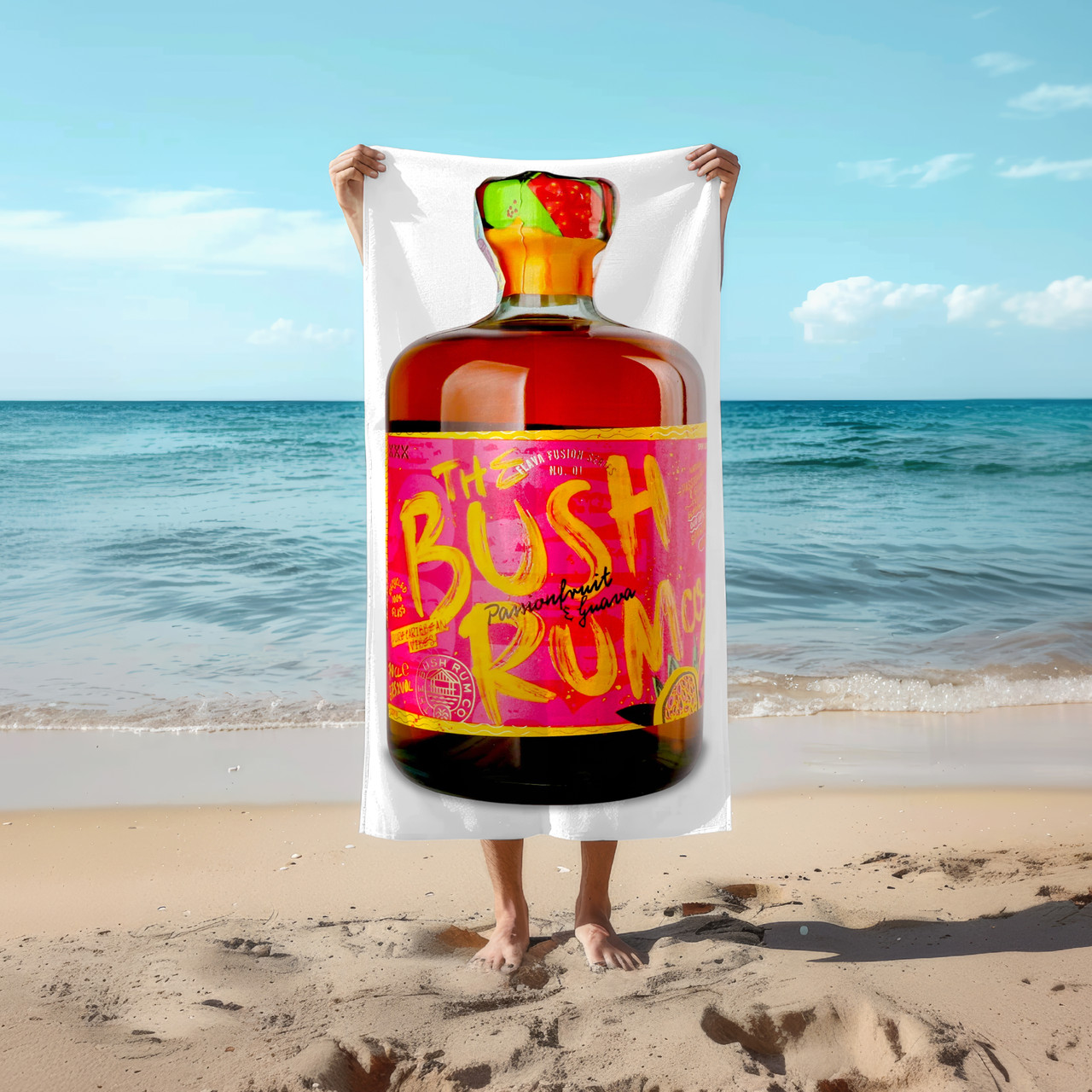 Рушник 78*140 см Ром Bush Rum Passionfruit&Guava, 0,7л