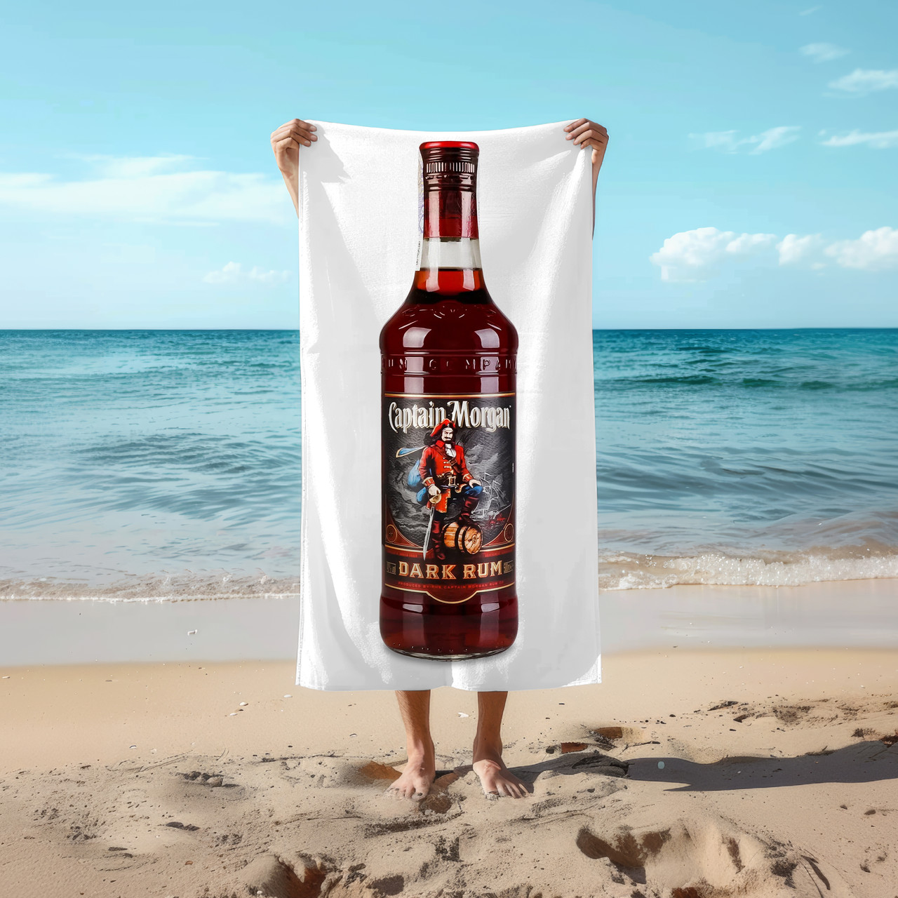 Рушник 78*140 см Ром Captain Morgan Dark, 0,5л