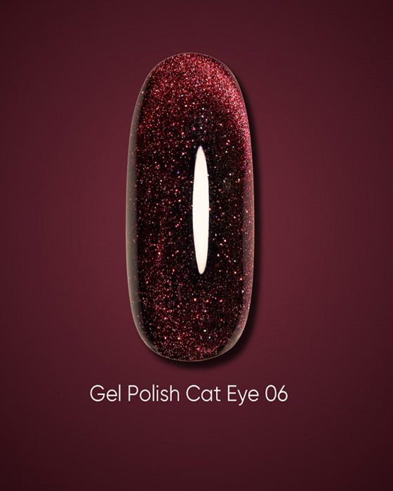 Dark gel polish Cat Eye 06, 10 ml, фото 1