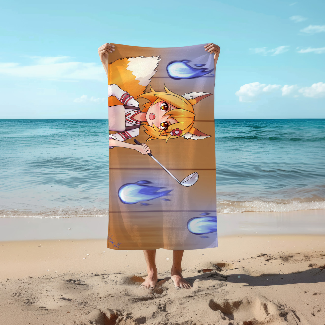 Аніме рушник Турботлива 800-річна дружина! Сенко 78 на 140 см, код 1442