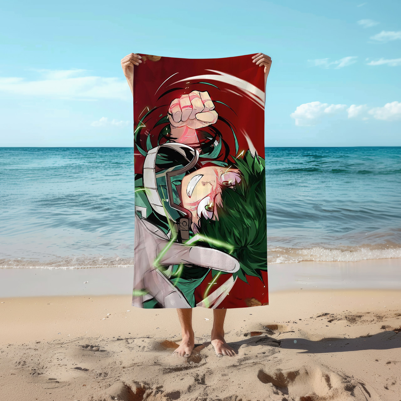 Аніме рушник Моя геройська академія, Ізуку Мідорія 78 на 140 см, код 1931