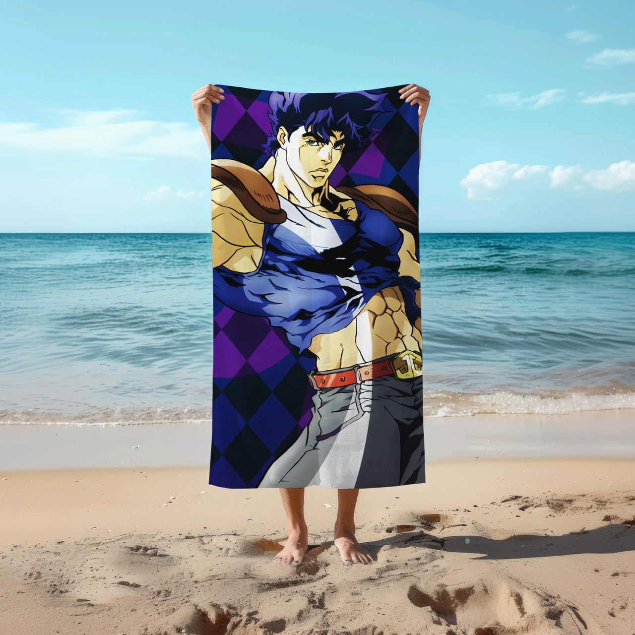 Аніме рушник Неймовірна пригода ДжоДжо, Джонатан Джостар 78 на 140 см, код 2093