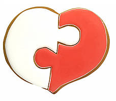 Форма метал для пряників Пазл Серце