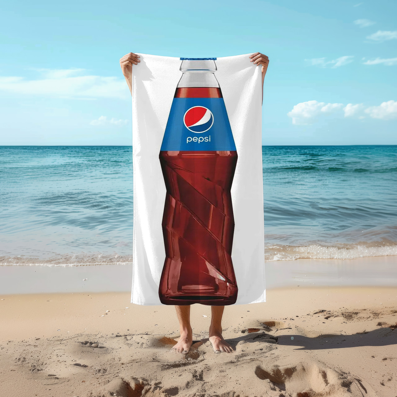 Рушник 78*140 см Pepsi Cola в скляній пляшці 0.25 л