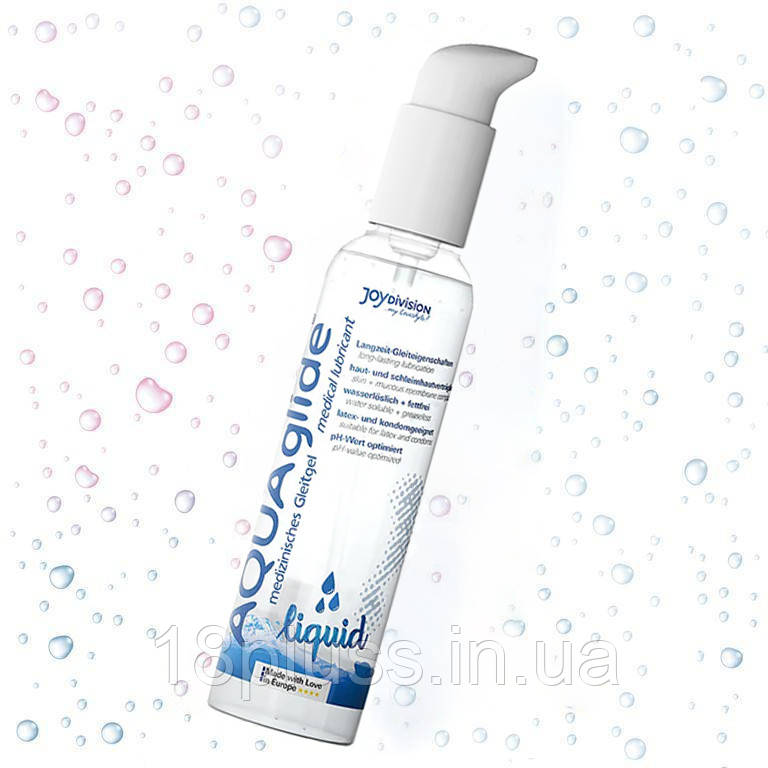 Медичний лубрикант на водній основі з унікальною рідкою консистенцією AQUAglide Liquid, 250 мл, фото 1
