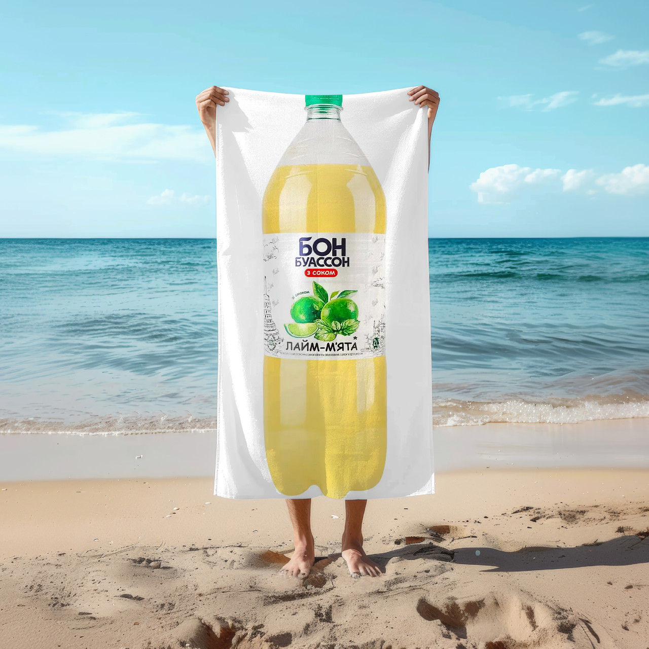 Рушник 78*140 см Bon Boisson зі смаком лайм-м'ята 2 л