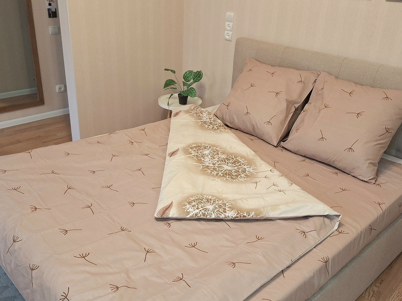 Комплект постільної білизни Бязь Голд Люкс №бл533 Полуторний 150х220 на кнопках