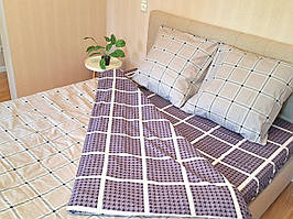 Комплект постільної білизни Бязь Голд Люкс №бл532 євро 220х240 на кнопках