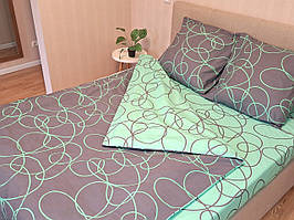 Комплект постільної білизни   дует Бязь Голд Люкс №бл531 Євро 220х240 на кнопках