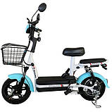 Велосипед з електродвигуном  SPARK COMPACT 14" 48V/400W/12Ah Блакитний, фото 2