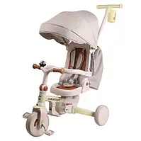 Дитячий триколісний велосипед-біговел Tri-cycle 6in1 Cruiser Milano 002 Бежевий