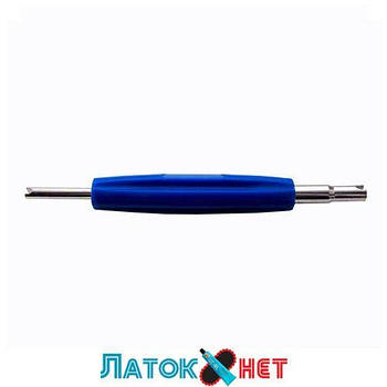 Викрутка для золотників двостороння синя VT01-D