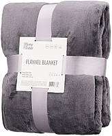 Плед флисовый 200x220 см темно-серый 100% полиэстер плотность 240 г/м2 Машинная стирка Плед для спальни