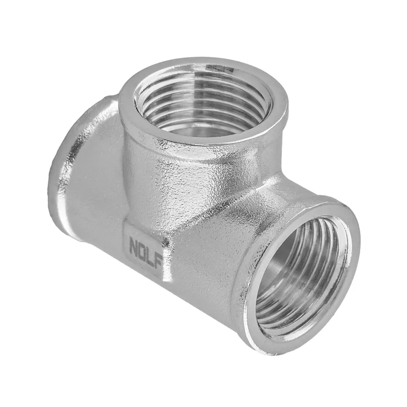 Трійник Nolf NFC.T08F-N-3/4"FFF нікельований (NF3092), фото 1