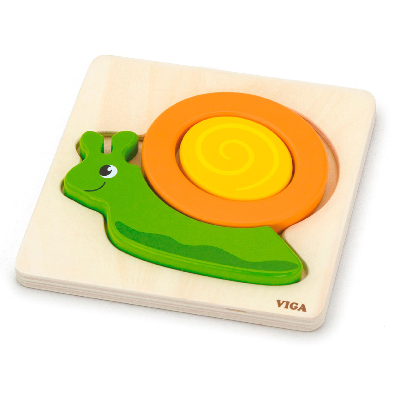 Розвиваюча іграшка пазл Равлик від Viga Toys, фото 1