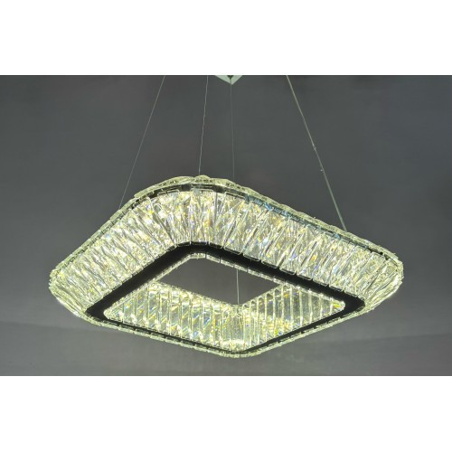 Кришталева квадратна підвісна люстра 9618-50*50, фото 1