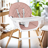Стільчик для годування Nukido Lilo 63 х 64 х 93 см - рожево-білий, фото 8