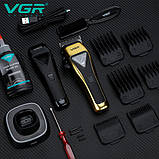 Акумуляторна машинка для стрижки з мотором 9000 об/хв XPRO VGR V-015 (44951- V-01_2730), фото 3