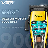 Акумуляторна машинка для стрижки з мотором 9000 об/хв XPRO VGR V-015 (44951- V-01_2730), фото 5