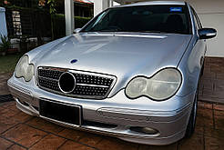 Передня решітка Diamond Silver для Mercedes C-class W203 2000-2007 рр