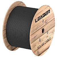 Кабель Leader PV 1x6мм2, бухта 100 м, чорний (УКРСЕПРО)