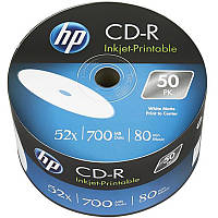 CD-R HP (69301/CRE00070WIP-33) 700MB 52x IJ Print, без шпинделя, 50 шт.