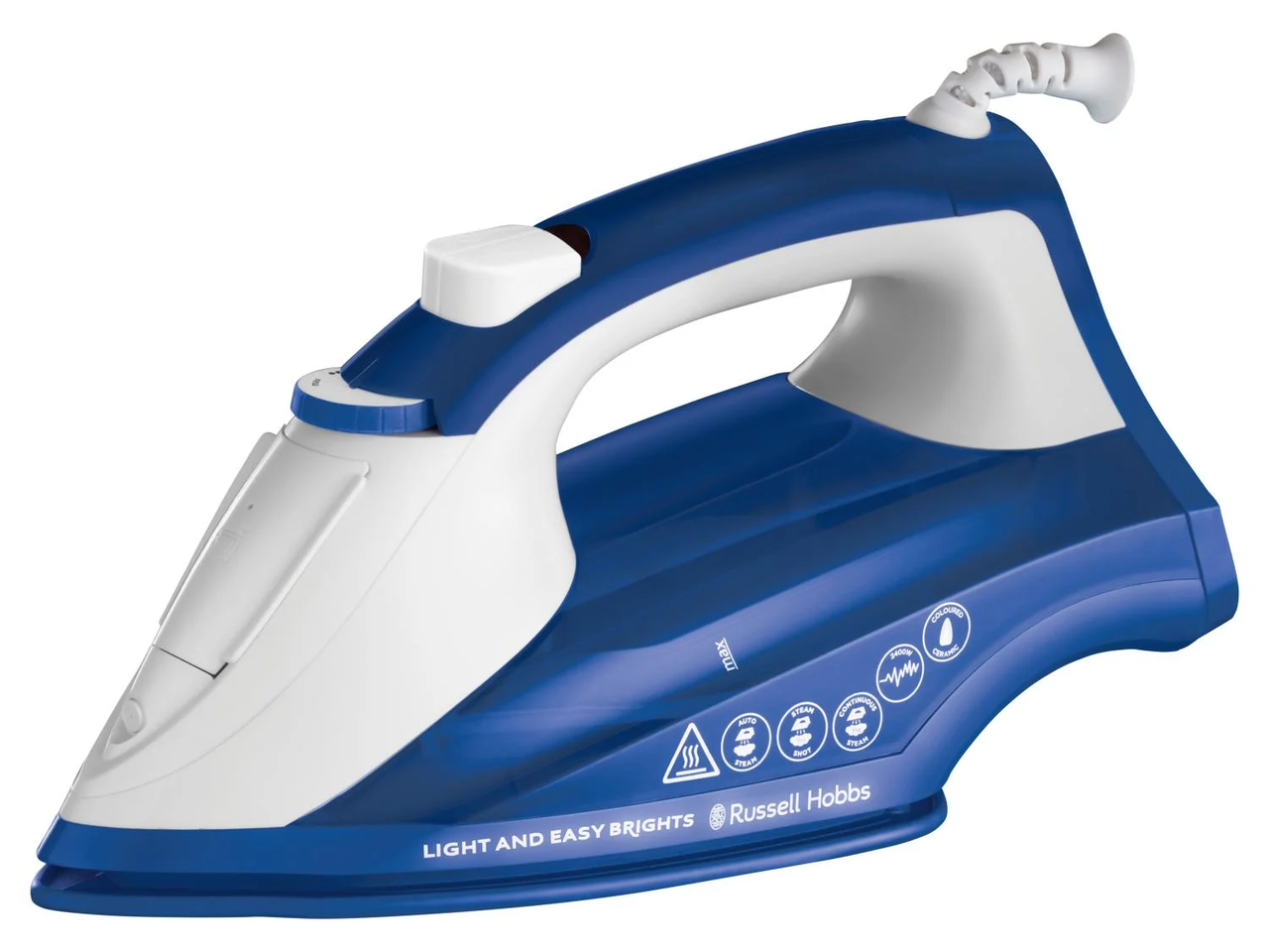 Парова праска Russell Hobbs 28440-56 Light and Easy Brights Sapphire, керамічна підошва, Синій, фото 1