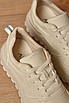 Кросівки жіночі бежевого кольору на шнурівці 176882T Безкоштовна доставка, фото 4