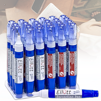 Коректор ручка "Ellott" 7 мл ET-347/24 Упаковка 24 шт.
