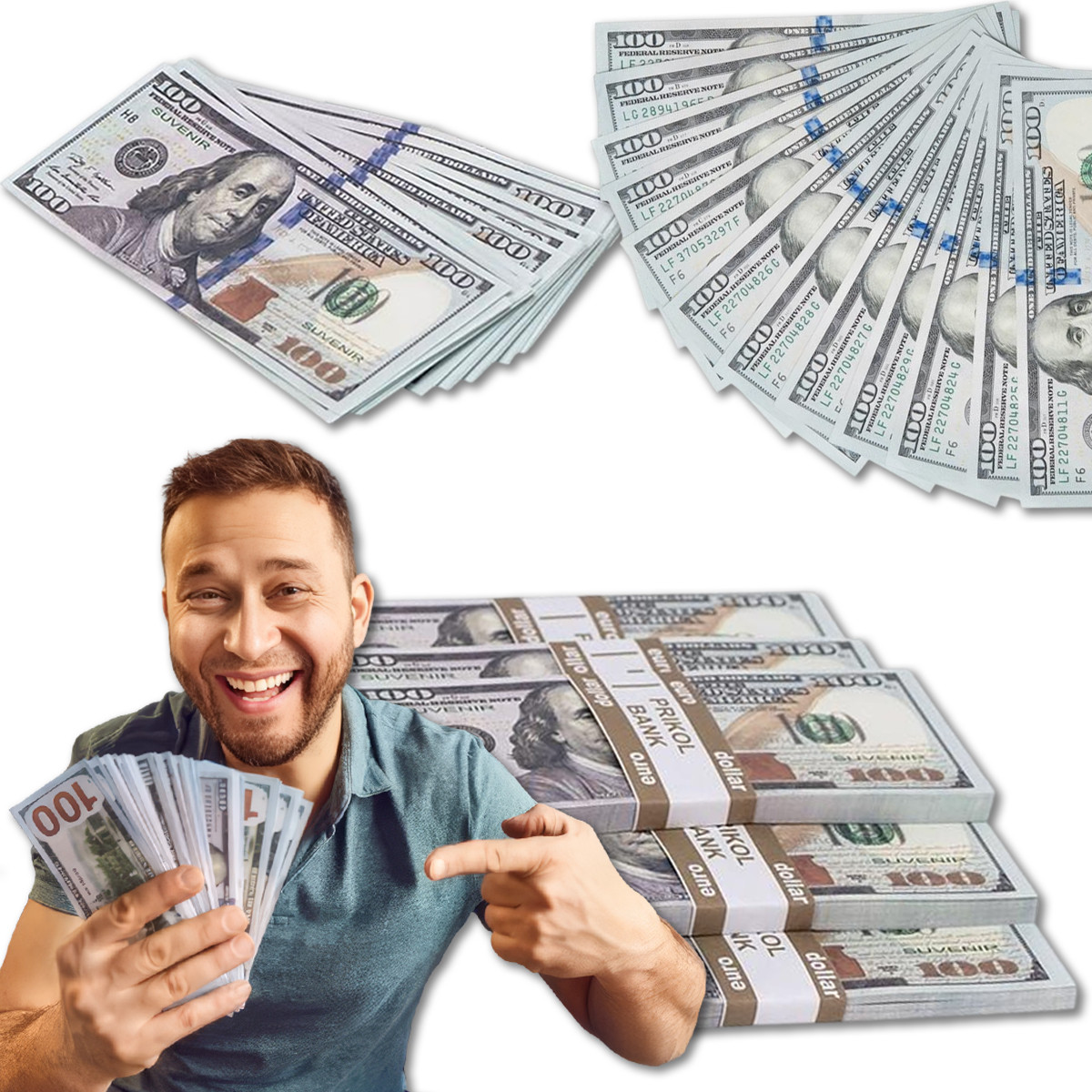 Сувенірні гроші 100 доларів в упаковці 80 штук, фото 1