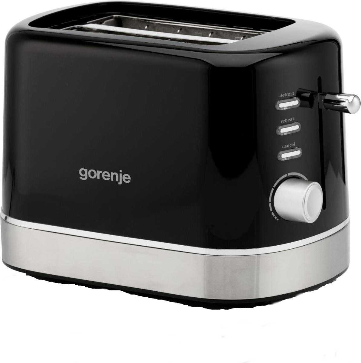 Тостер Gorenje T800DB, пластиковий корпус, автоматичний підйом, 7 рівнів нагріву, Чорний