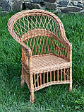 Крісло плетене з лози. Арт: 1344, фото 3