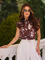 Блузи ISSA PLUS SA-634 S коричневий