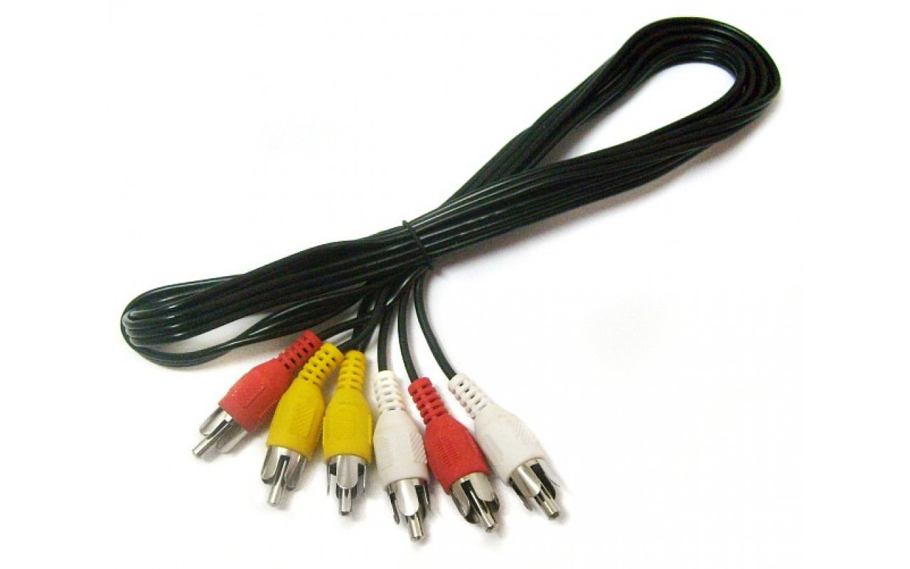 Шнур з'єднувальний 3RCA х 3RCA, 1,5 метра