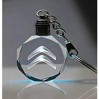 Брелок автомобільний на ключі Сітроен GF авто брелок з логотипом Citroën з підсвічуванням (R051067)