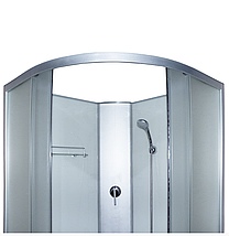 Душовий бокс KO&PO 6021 90х90х195 см без даху на глибокому піддоні сатин скло матове, фото 5