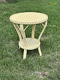 Стіл плетений кофейний із лози. Арт:5703, фото 2