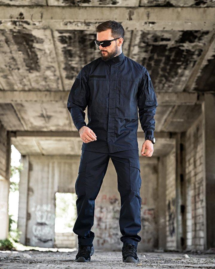 Костюм польовий уставний Форма для ДСНС чорний з карманами ріп-стоп ENDER  ДЛ6225 ТМ, фото 1