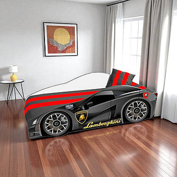 Ліжко машина Ламборджині Еліт КОМПЛЕКТ з матрацом, дитяче ліжко авто з вбудованим матрацом Спорт