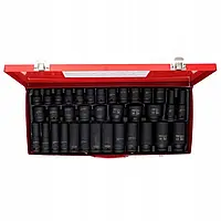 Набор ударных головок 1/2" (8-32 мм) короткие + удлиненные Kraft&Dele KD11756