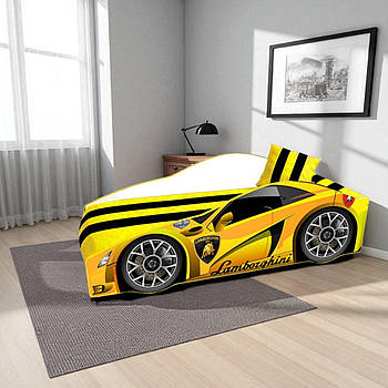 Ліжко машина Ламборджині Еліт КОМПЛЕКТ з матрацом, дитяче ліжко авто з вбудованим матрацом Спорт
