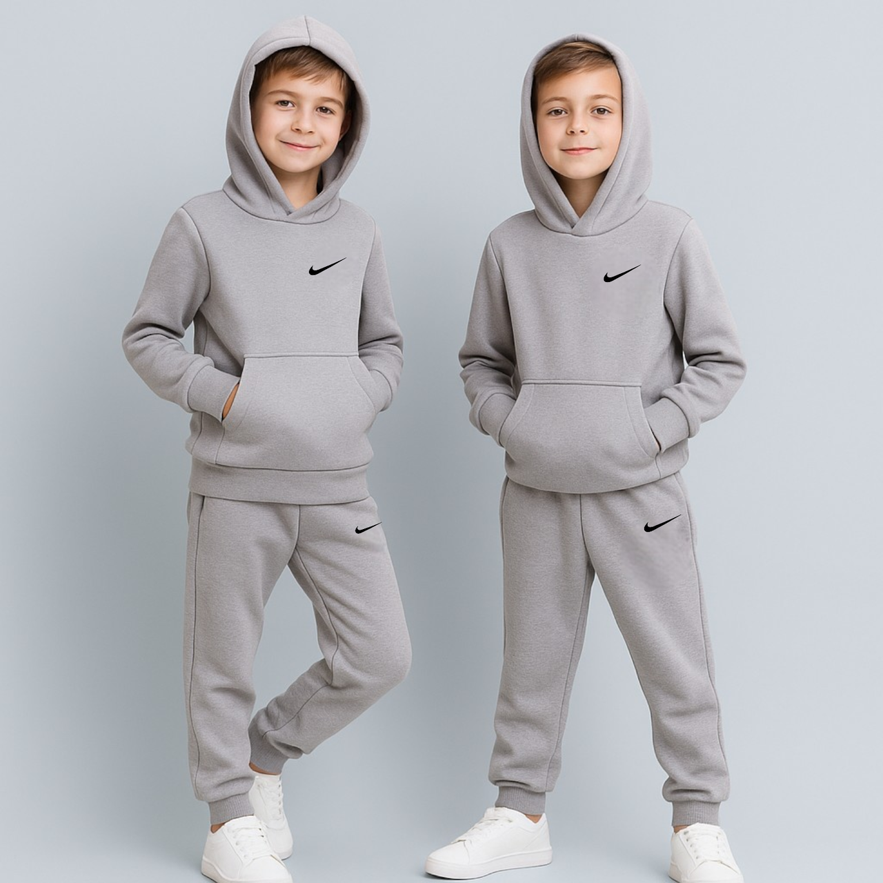 Теплий Костюм на флісі для хлопчика 98-110 см 003329 Туреччина Сірий