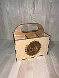 Ящик органайзер переноска таця для пивних пляшок фанера 4 мм, фото 4