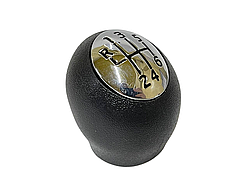 Ручка важеля перемикання передач RENAULT, OPEL, DACIA (6-ступінчаста, чорна, кришка ХРОМ)