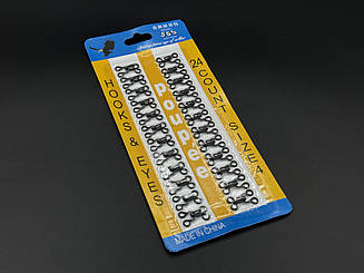 Пришивні гачки 21мм. 24шт. Колір чорний