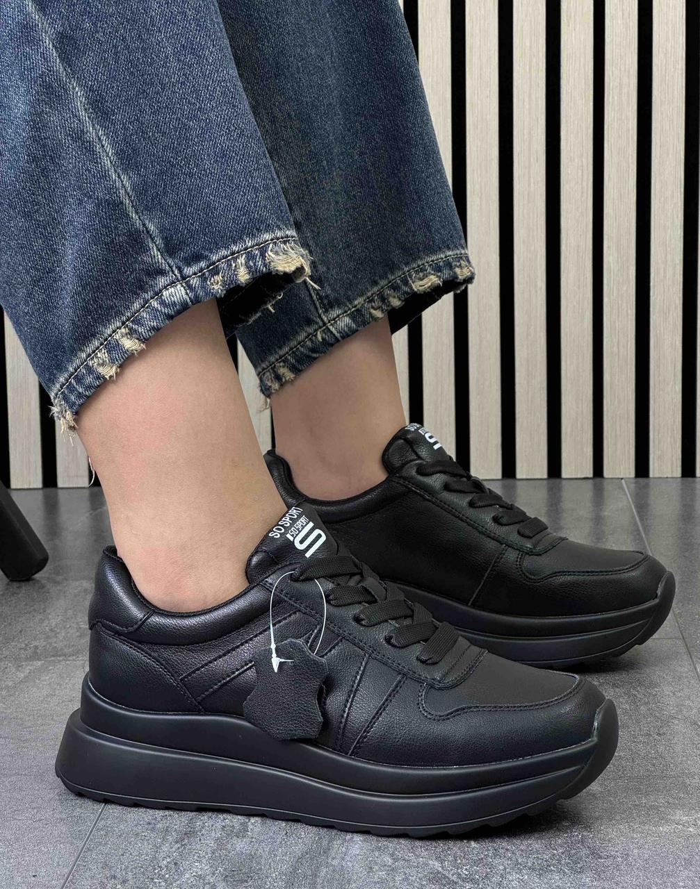 Кросівки жіночі 6 пар у ящику черного кольору 36-41, фото 1